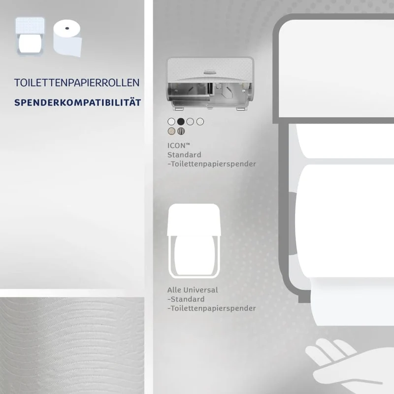 Kleenex Toilettenpapier 3-lagig, 195 Blatt, 72 Rollen