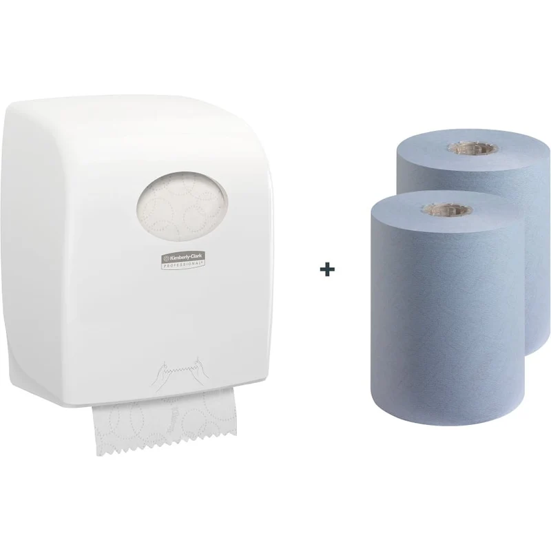 Aquarius Aktionsset Effizienz, Slimroll-Spender mit 12 Rollen, blau