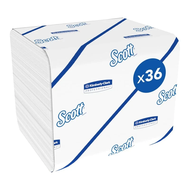Scott Control Einzelblatt-Toilettenpapier 2-lagig, 250 Blatt