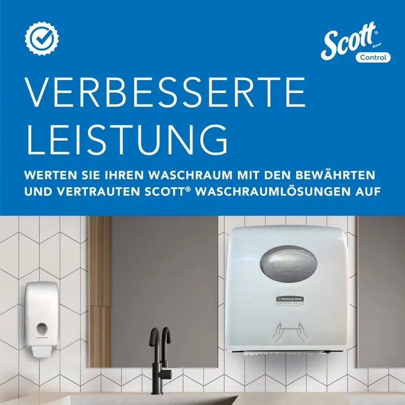 Scott Control Einzelblatt-Toilettenpapier 2-lagig, 250 Blatt
