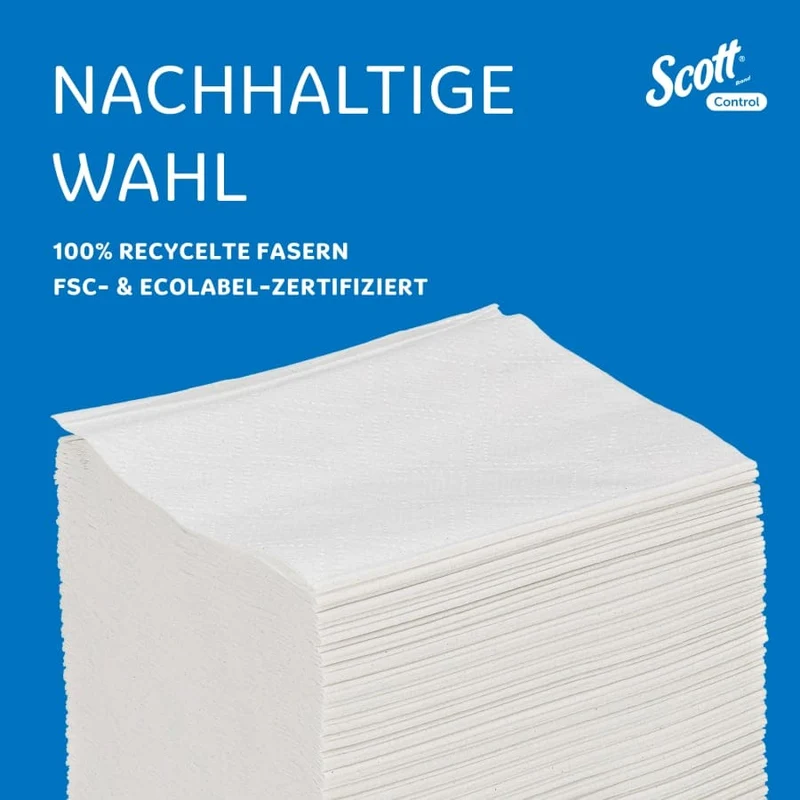 Scott Control Einzelblatt-Toilettenpapier 2-lagig, 250 Blatt