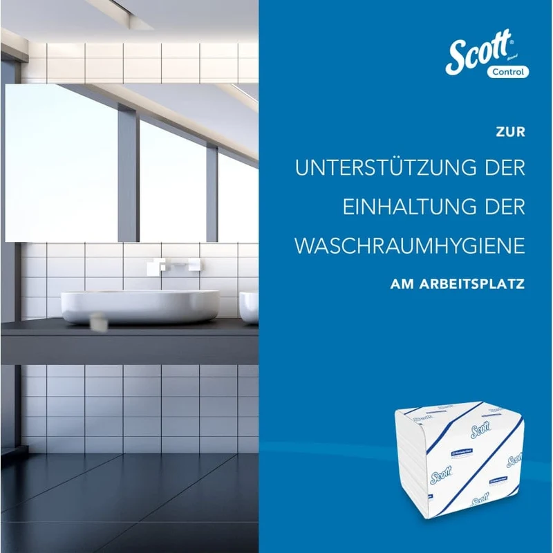 Scott Control Einzelblatt-Toilettenpapier 2-lagig, 250 Blatt