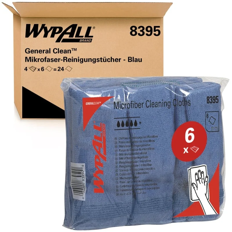 WypAll Mikrofasertücher 40 x 40 cm, vier Farben