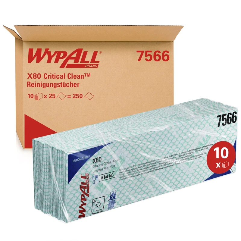 WypAll X80 Reinigungstücher Interfold, vier Farben