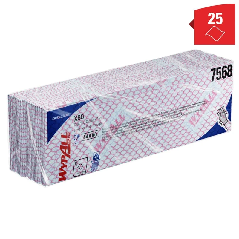 WypAll X80 Reinigungstücher Interfold, vier Farben