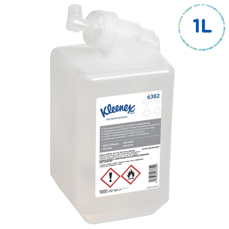 Kleenex Händedesinfektionsgel, parfümfrei, 1-l-Kassette