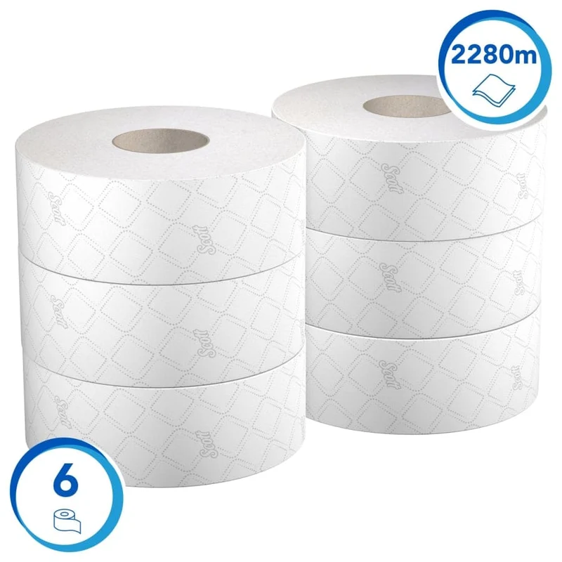 Scott Essential Jumbo-Toilettenpapier 2-lagig, 380 m