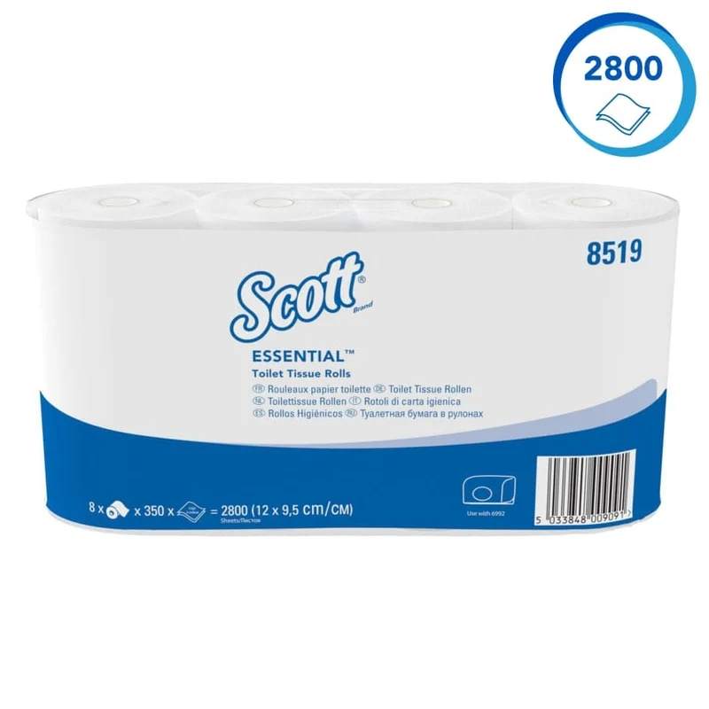 Scott Essential Toilettenpapier 2-lagig, 350 Blatt
