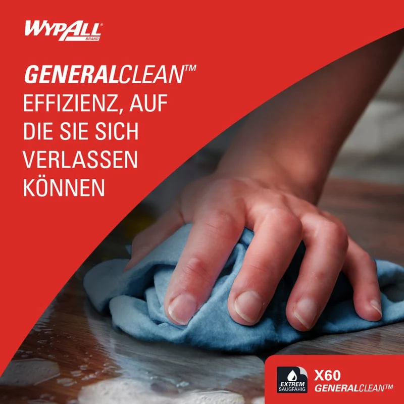 WypAll X60 Wischtücher Multibox Zentralentnahme, blau