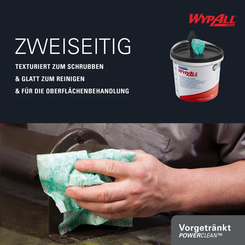 WypAll Power Clean Reinigungstücher Spendereimer, 90 Tücher