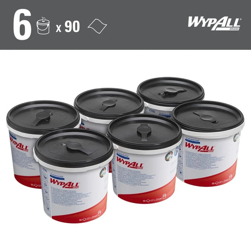 WypAll Power Clean Reinigungstücher Spendereimer, 90 Tücher