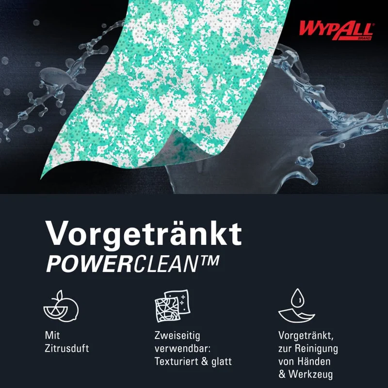 WypAll Power Clean Reinigungstücher Nachfüllpack, 75 Tücher