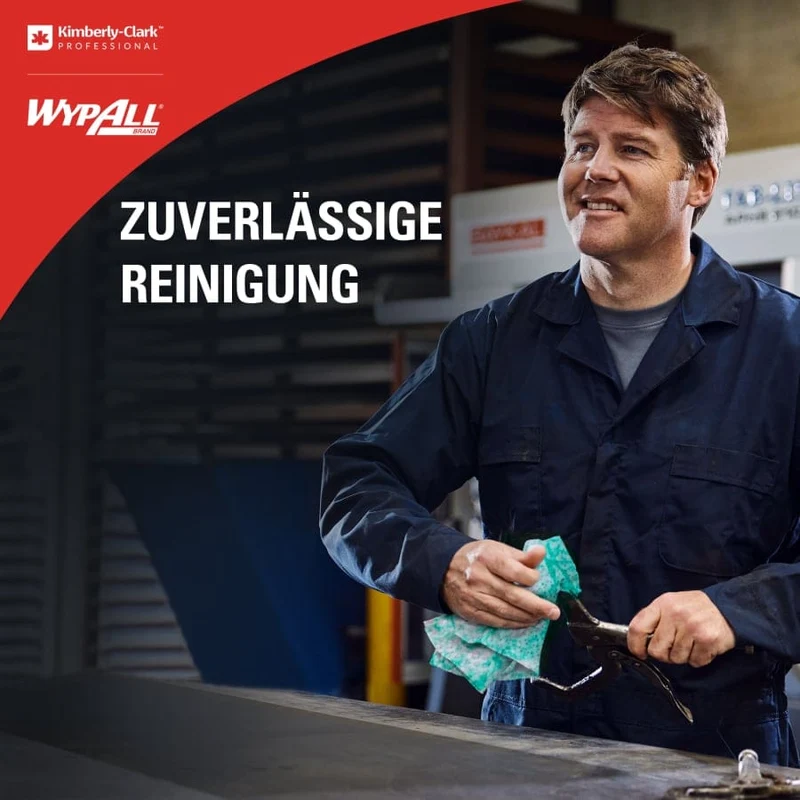 WypAll Power Clean Reinigungstücher Spenderdose, 50 Tücher