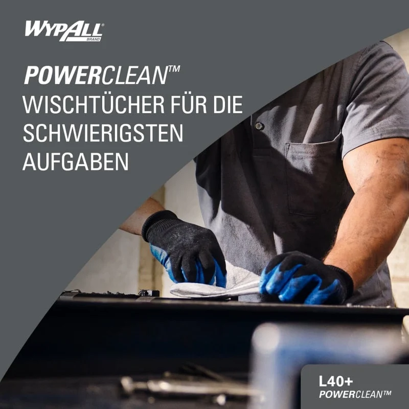 WypAll L40 Power Clean Wischtücher Großrolle, 750 Tücher
