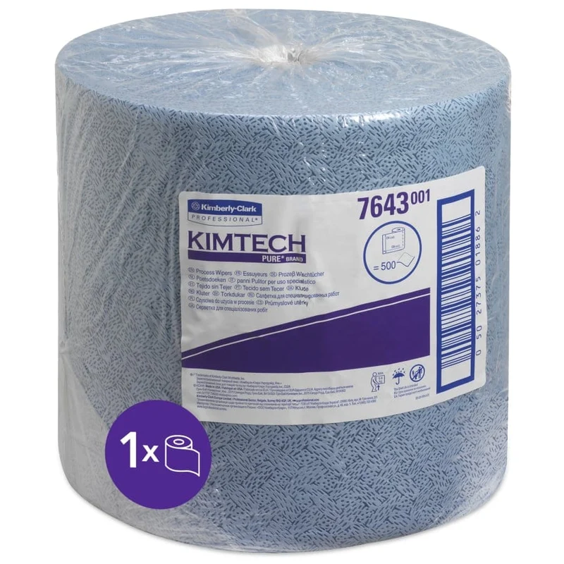 Kimtech Prozesswischtücher Rolle, blau, 500 Tücher