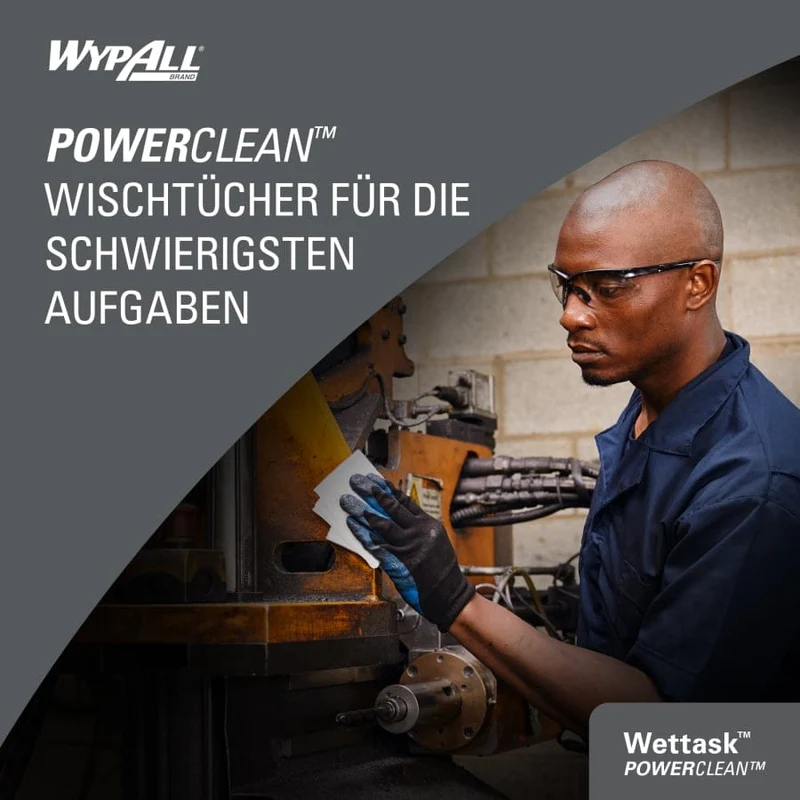 WypAll Wettask Power Clean Wischtücher für Lösungsmittel