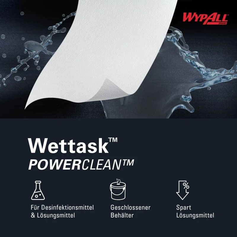 WypAll Wettask Power Clean Wischtücher für Lösungsmittel
