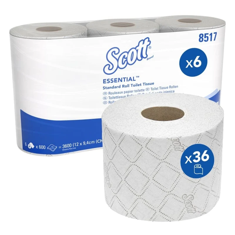 Scott Essential Toilettenpapier 2-lagig, 600 Blatt