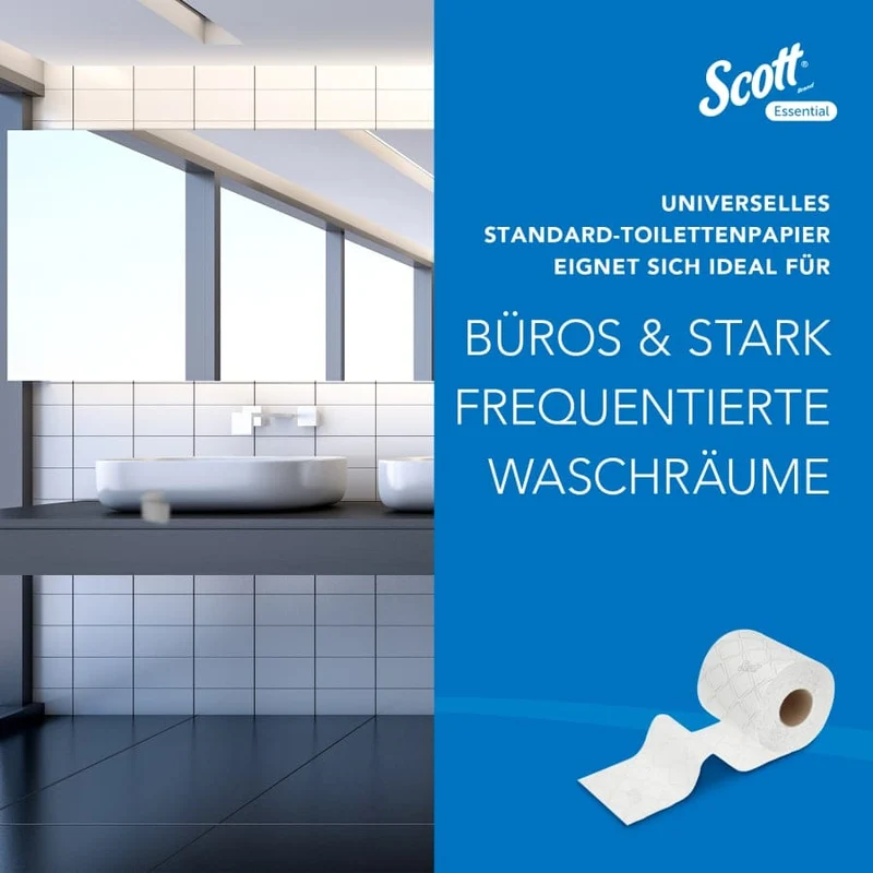 Scott Essential Toilettenpapier 2-lagig, 600 Blatt