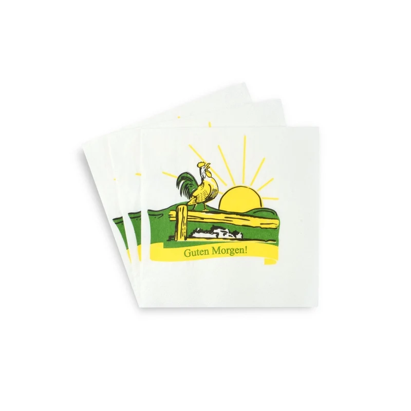 Funny Motivservietten „Guten Morgen“, 24 x 24 cm, 1/4-Falz, 2-lagig