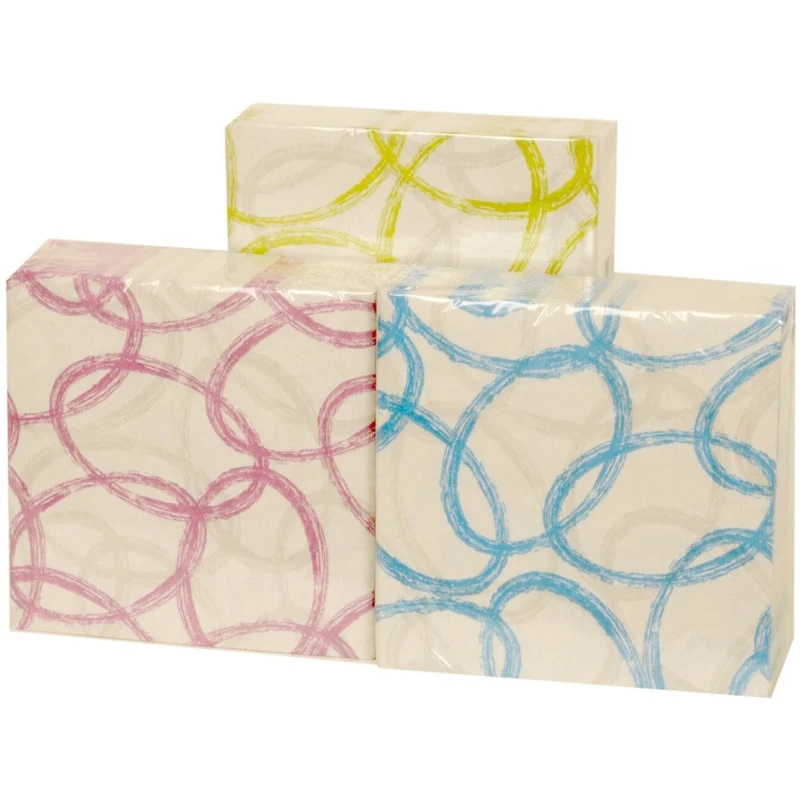 SemyTop Airlaid-Motivservietten „Ornaments“, rosa, 40 x 40 cm