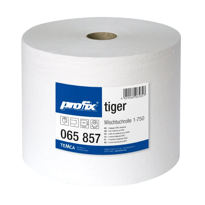 profix tiger Wischtuchrolle, 34 x 29,5 cm, 1-lagig, weiß