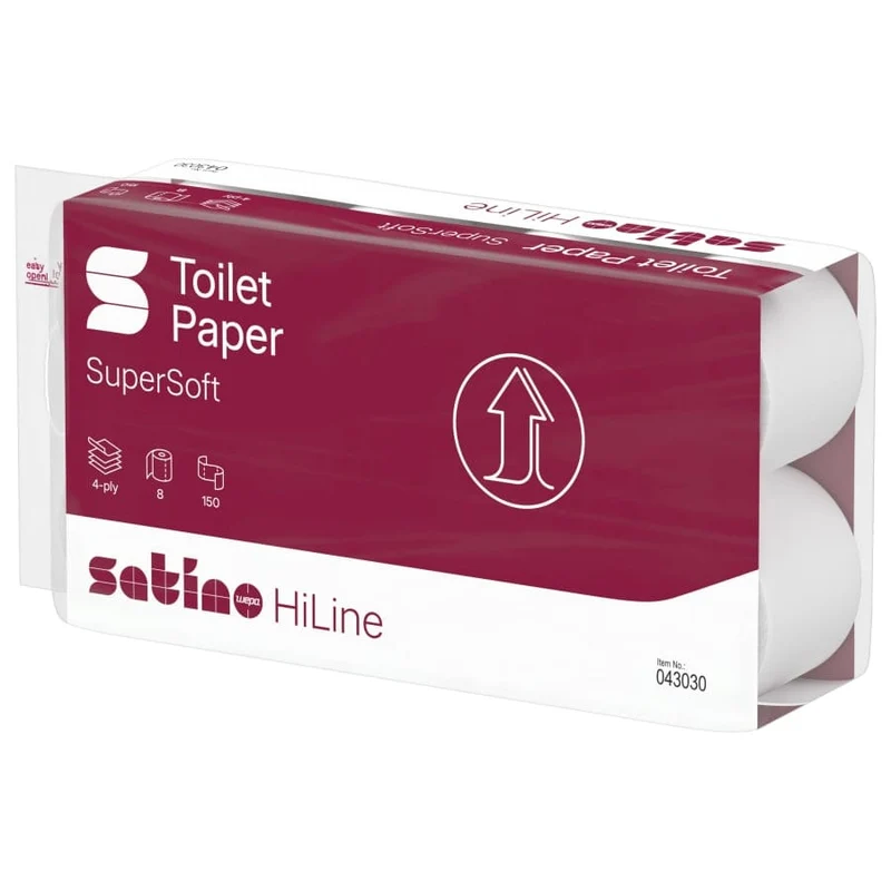 Satino HiLine Toilettenpapier, 4-lagig, hochweiß, MT1