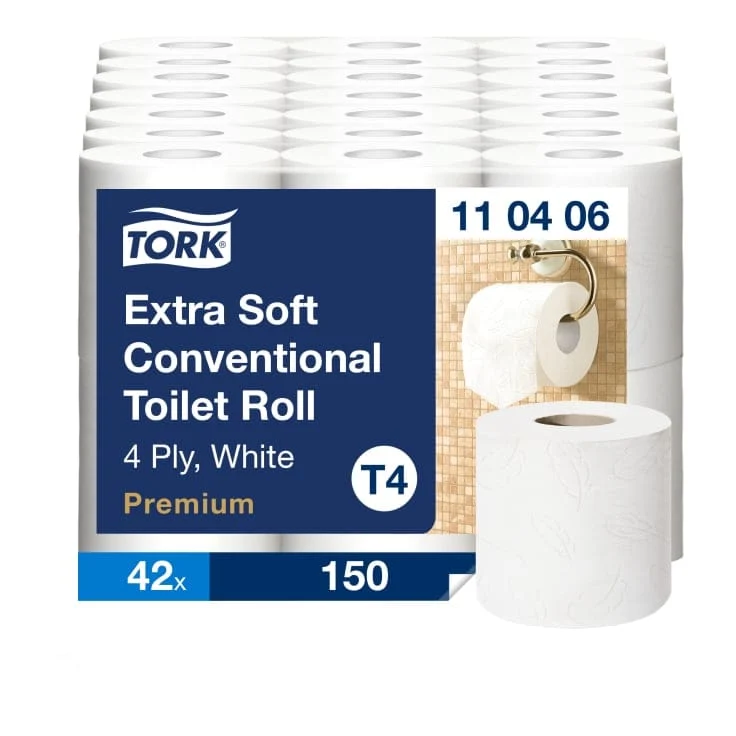 Tork Kleinrollen Toilettenpapier Premium T4 4-lagig, 150 Blatt