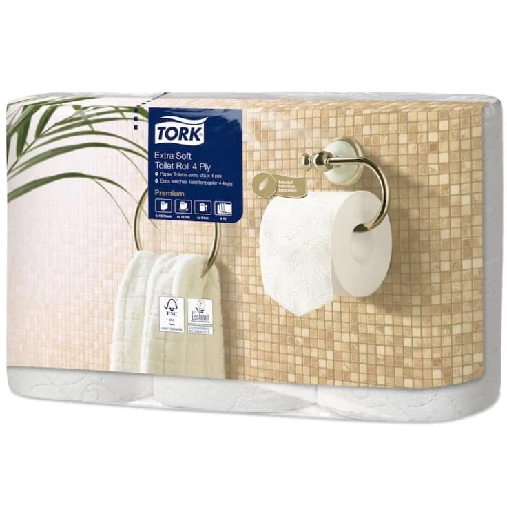 Tork Kleinrollen Toilettenpapier Premium T4 4-lagig, 150 Blatt