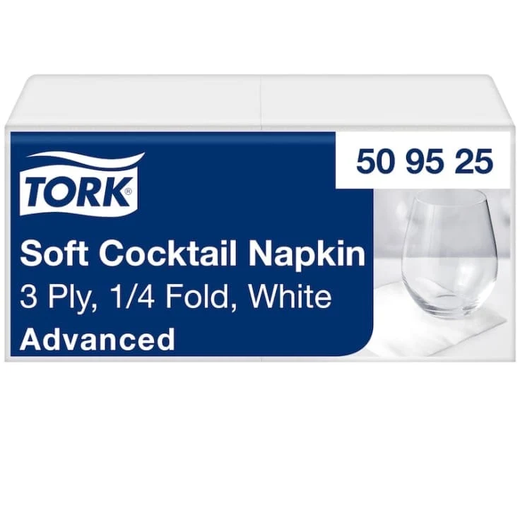 Tork Cocktailservietten Advanced 3-lagig, weiß