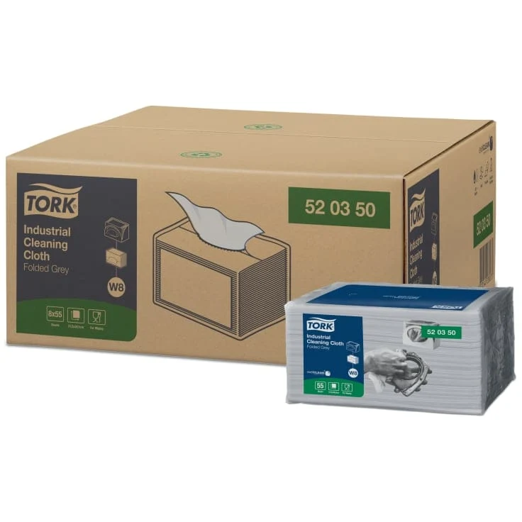 Tork Industrie-Reinigungstücher 520 W8 1-lagig, grau