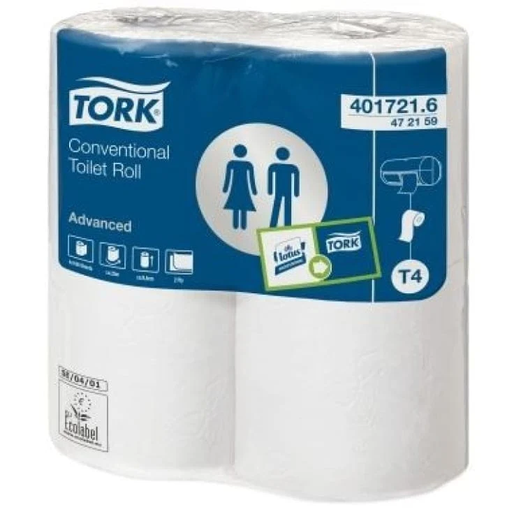 Tork Kleinrollen Toilettenpapier Advanced T4 2-lagig, weiß