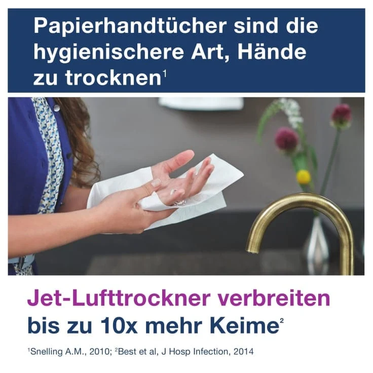 Tork Zickzack-Handtücher Advanced H3 2-lagig, grün