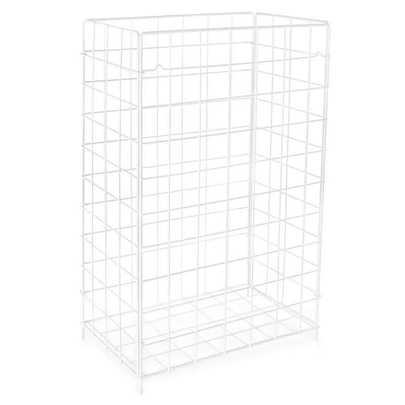 SemyTop Gitter-Abfallkorb, 60 Liter, weiß, klappbar