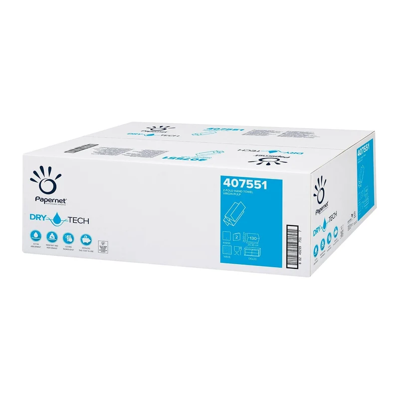 Papernet Dry Tech Z-Falz Falthandtücher 2-lagig, 130 Blatt