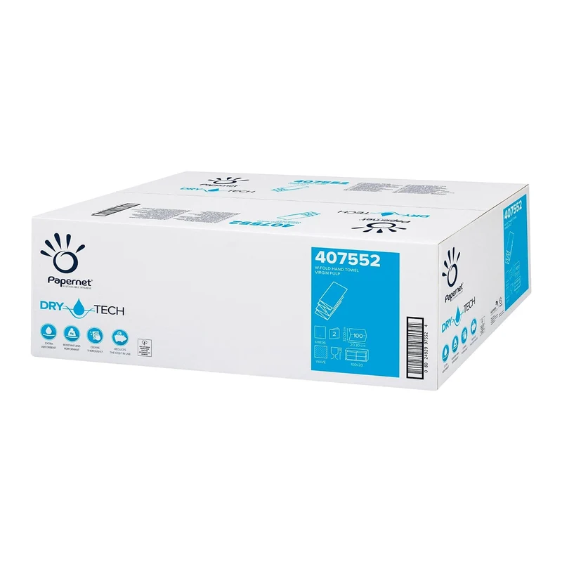 Papernet Dry Tech W-Falz Falthandtücher 2-lagig, 100 Blatt