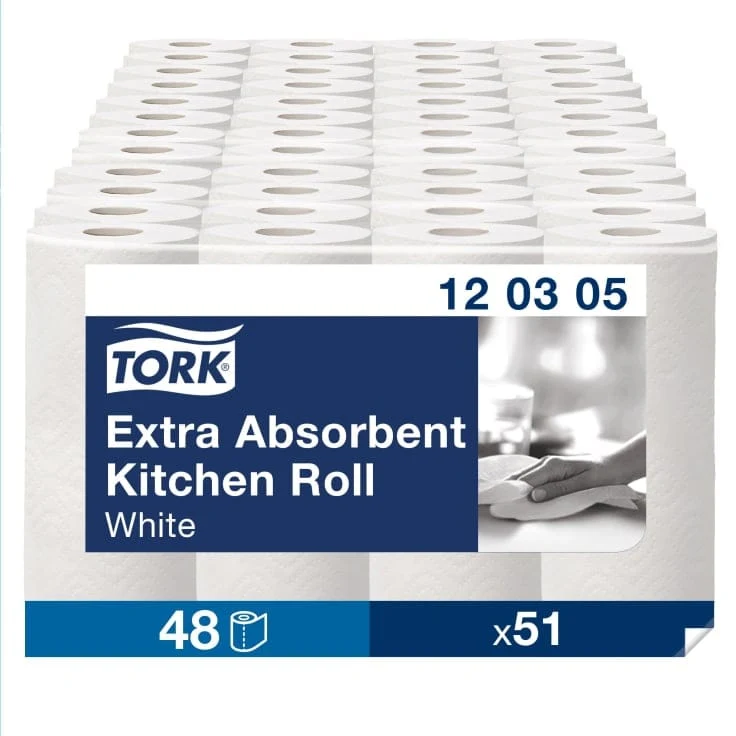Tork Extra Saugfähige Küchenrolle Premium 3-lagig, weiß