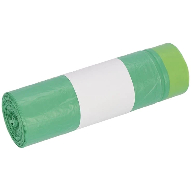 DEISS HDPE-Müllbeutel mit Zugband, 60 Liter, grün