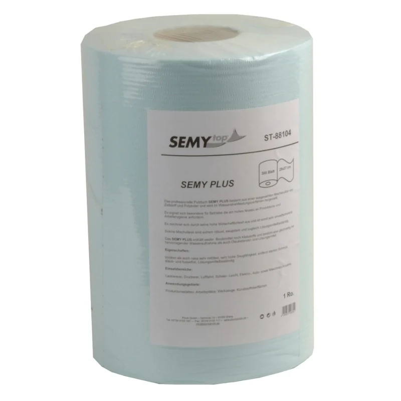 SemyTop Plus Putztuchrolle, türkis, 29 x 37 cm, 300 Blatt