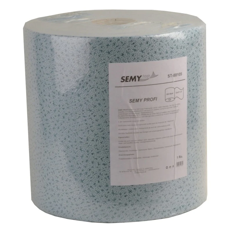SemyTop Profi Putztuchrolle, blau, 32 x 37 cm, 500 Blatt