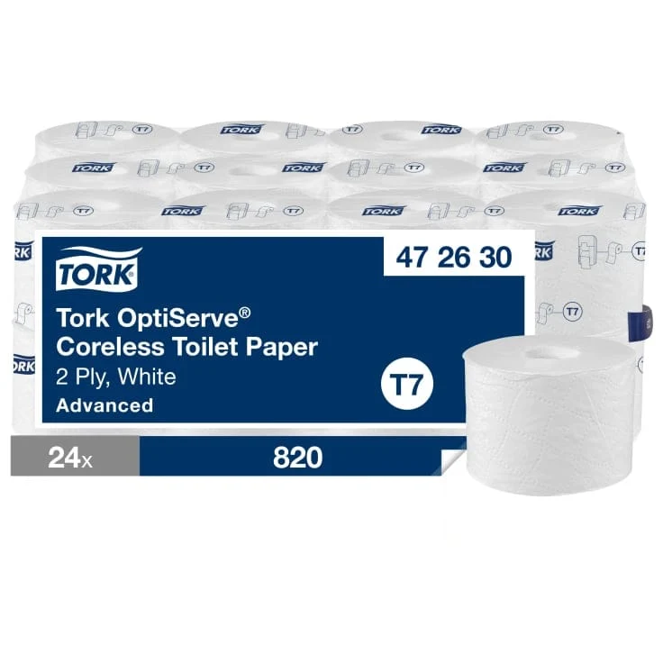 Tork OptiServe Hülsenloses Toilettenpapier T7 2-lagig, 94,3 m
