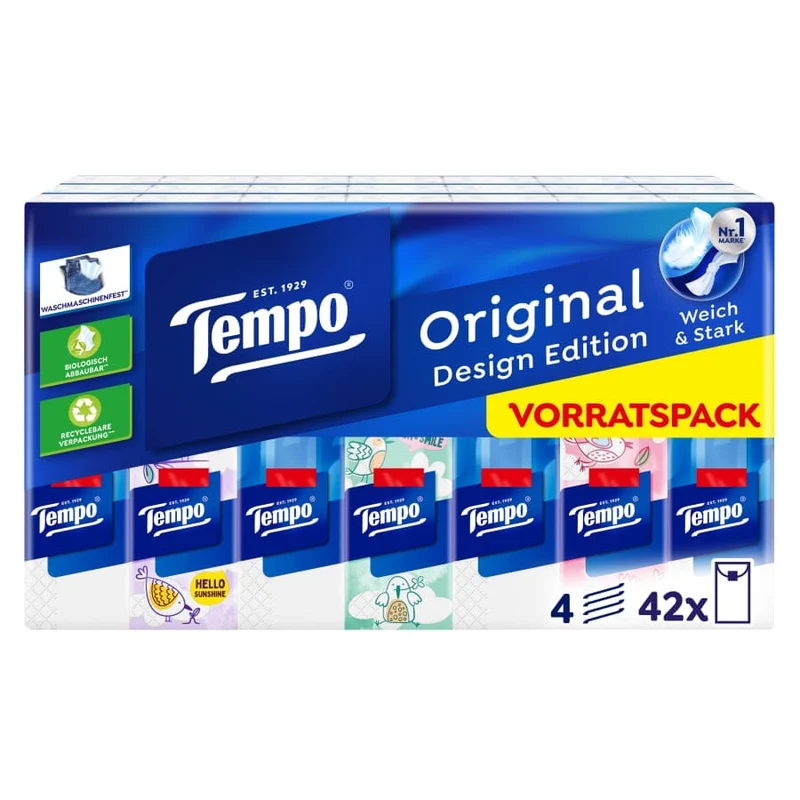 Tempo Taschentücher, samtig weich