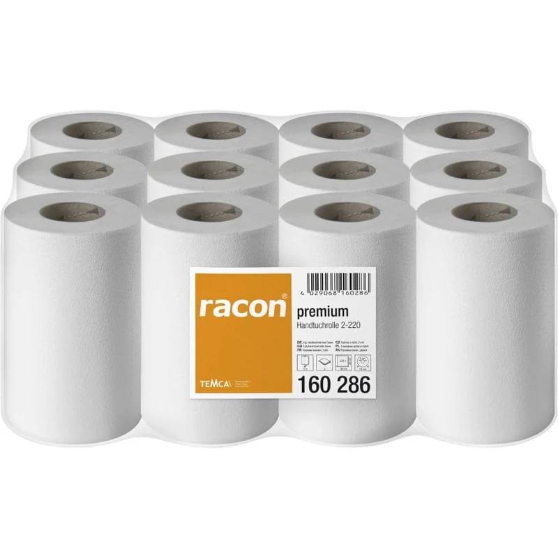 racon premium Handtuchrolle MINI MR 4, 2-lagig, hochweiß, 220 Blatt
