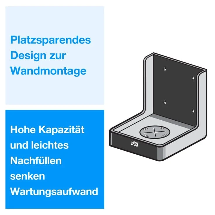 Tork Kartonhalterung für Innenabrollung W3 schwarz