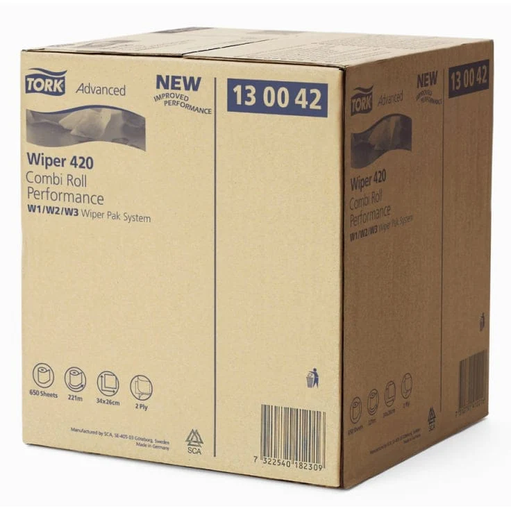 Tork Starke Mehrzweck-Papierwischtücher W1 W2 W3 2-lagig, 255 m