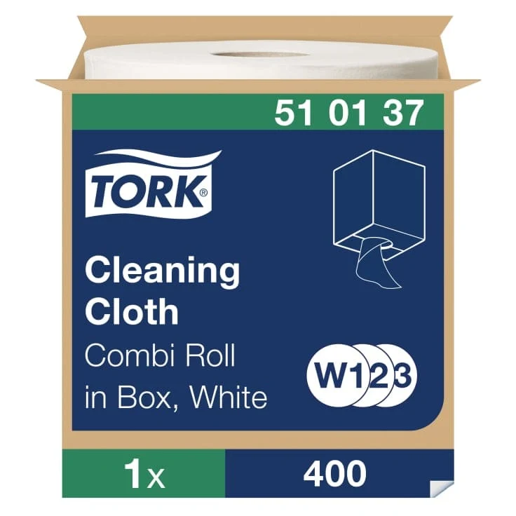 Tork Reinigungstuch 510 W1/W2/W3 1-lagig, weiß