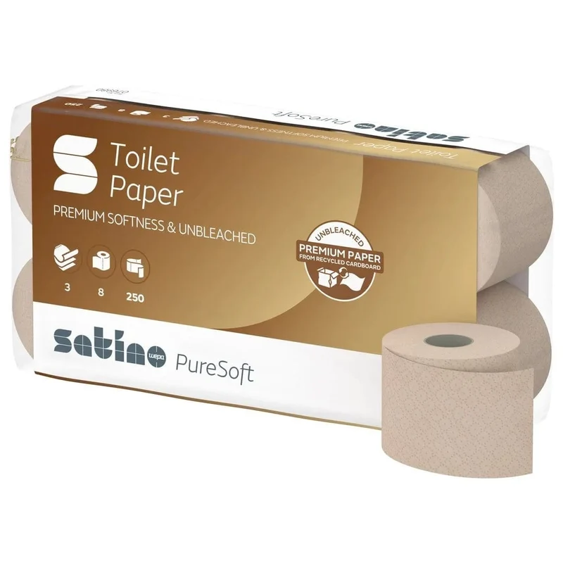Satino PureSoft Toilettenpapier 3-lagig, 250 Blatt, MT1