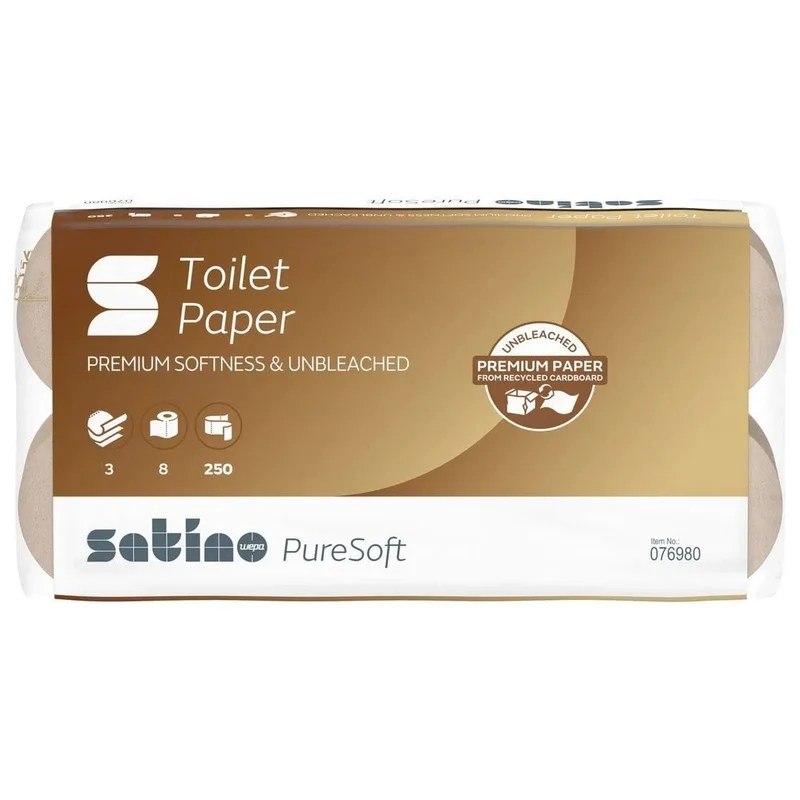 Satino PureSoft Toilettenpapier 3-lagig, 250 Blatt, MT1
