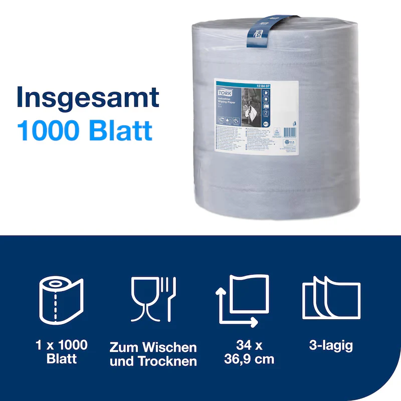 Tork Papierwischtuch blau W1 3-lagig, 340 m