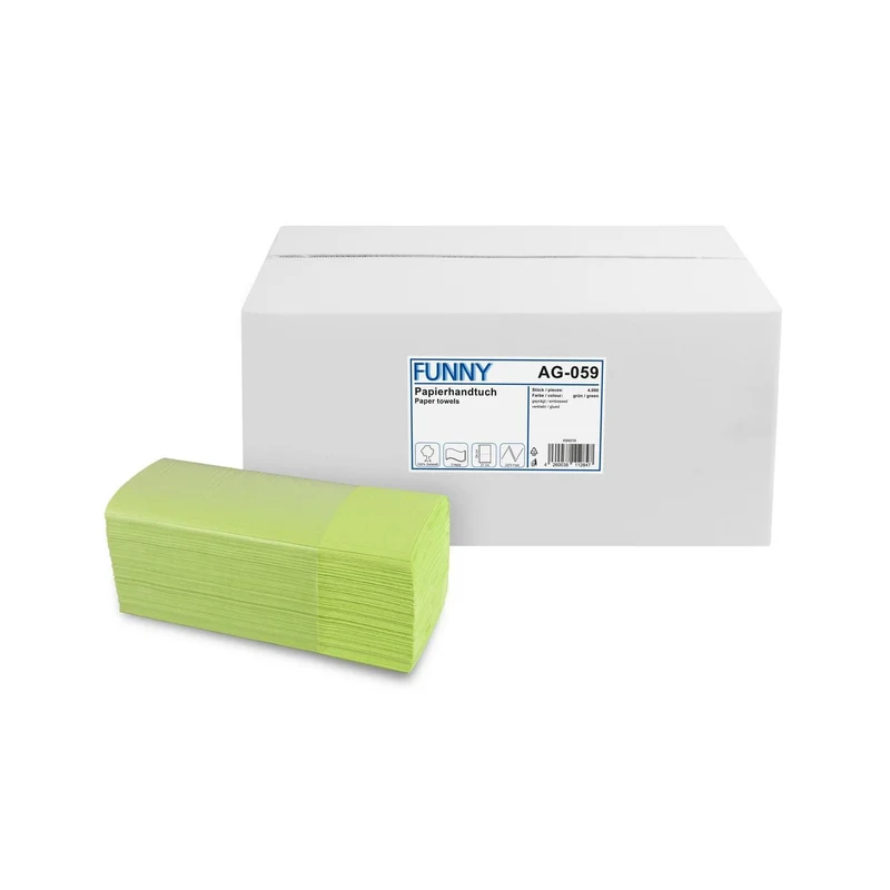 Funny Papierhandtuch ZZ/V-Falz, 24 x 21 cm, 2-lagig, grün